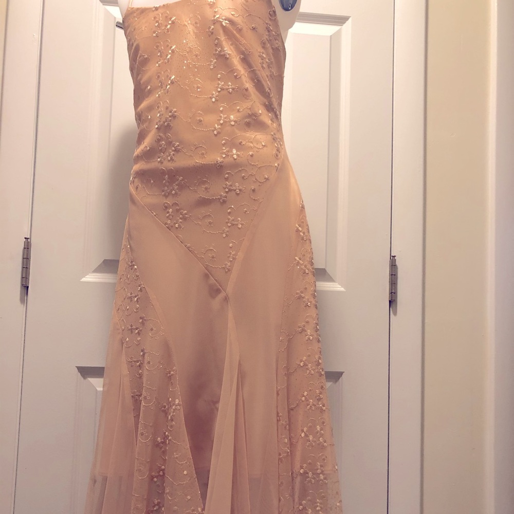 Formal Beige train dress